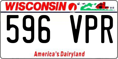 WI license plate 596VPR