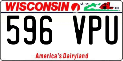 WI license plate 596VPU