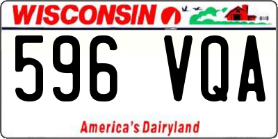 WI license plate 596VQA