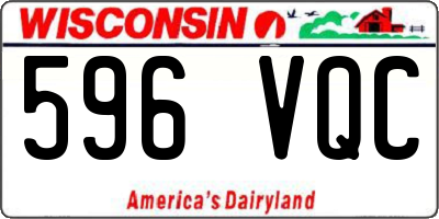 WI license plate 596VQC