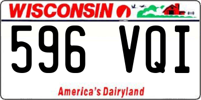 WI license plate 596VQI