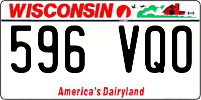 WI license plate 596VQO