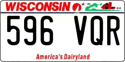 WI license plate 596VQR