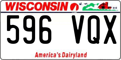 WI license plate 596VQX