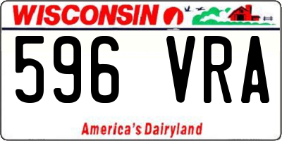 WI license plate 596VRA