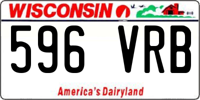WI license plate 596VRB