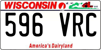 WI license plate 596VRC