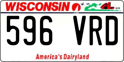WI license plate 596VRD