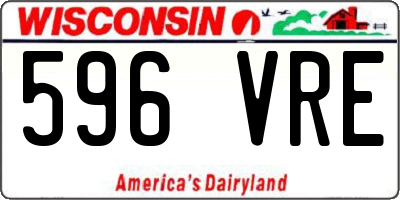 WI license plate 596VRE