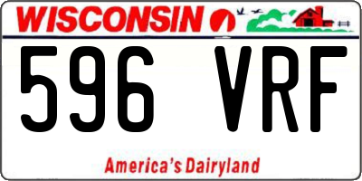 WI license plate 596VRF