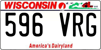 WI license plate 596VRG