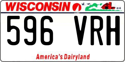 WI license plate 596VRH