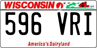 WI license plate 596VRI