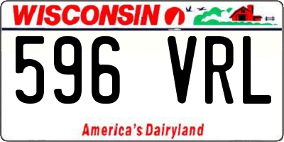 WI license plate 596VRL