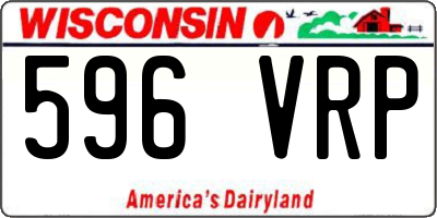 WI license plate 596VRP
