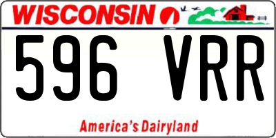 WI license plate 596VRR