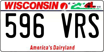 WI license plate 596VRS