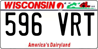 WI license plate 596VRT