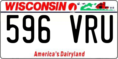 WI license plate 596VRU