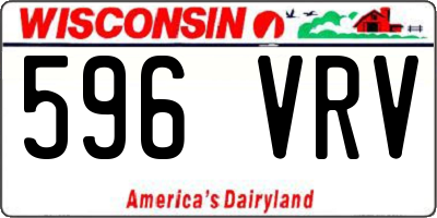 WI license plate 596VRV