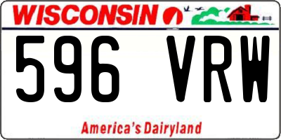 WI license plate 596VRW