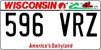 WI license plate 596VRZ