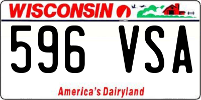 WI license plate 596VSA