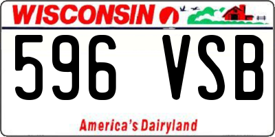 WI license plate 596VSB