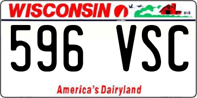 WI license plate 596VSC
