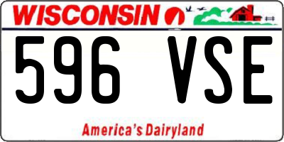 WI license plate 596VSE