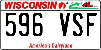 WI license plate 596VSF