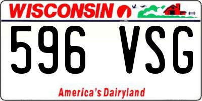 WI license plate 596VSG