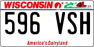 WI license plate 596VSH