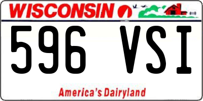 WI license plate 596VSI