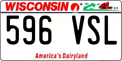 WI license plate 596VSL