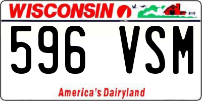 WI license plate 596VSM