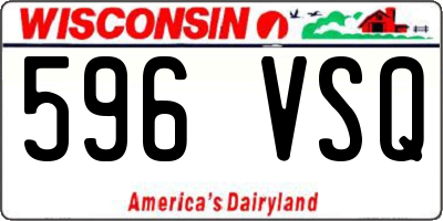 WI license plate 596VSQ