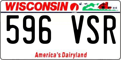 WI license plate 596VSR
