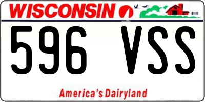 WI license plate 596VSS