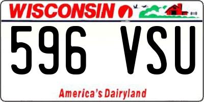 WI license plate 596VSU