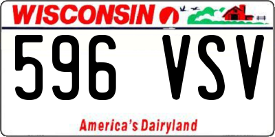 WI license plate 596VSV
