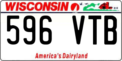 WI license plate 596VTB