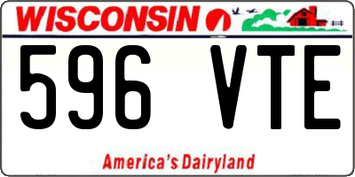 WI license plate 596VTE