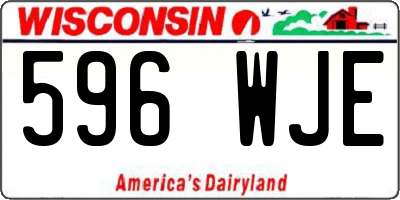 WI license plate 596WJE
