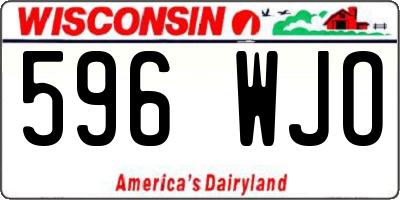 WI license plate 596WJO