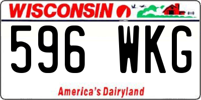 WI license plate 596WKG