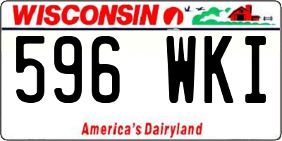 WI license plate 596WKI