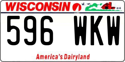 WI license plate 596WKW