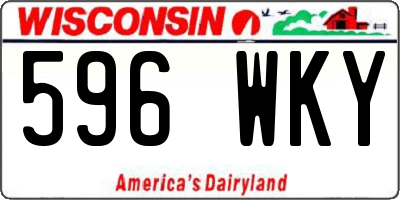 WI license plate 596WKY