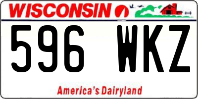 WI license plate 596WKZ